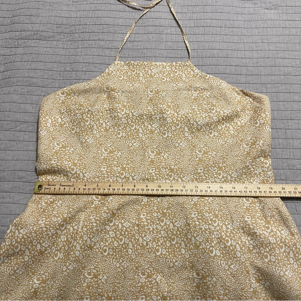 Gap Natural Cheetah Print Halter Neck Mini Dress Size 18 - Picture 4 of 11